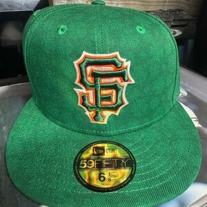 9fifty Green SF Embroidered Logo Fitted Hat